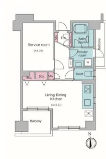 レジディア調布【2階】の間取り
