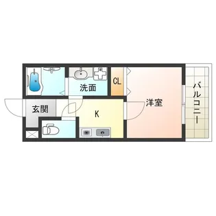 クレア伝法【3階】の間取り