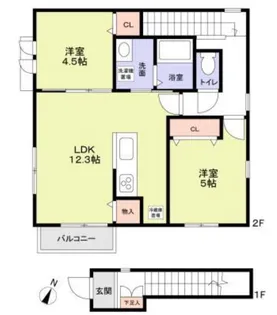 HyggeーF【2階】の間取り