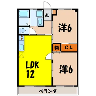 ミヤマハイツII【4階】の間取り