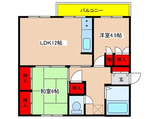 寺尾台住宅15号棟【3階】の間取り
