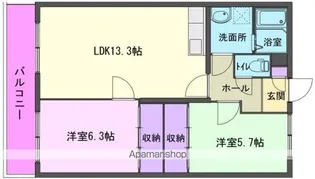 グリーンヒルズときわ台【3階】の間取り
