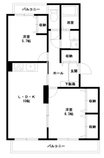 ブレインくのもとII【1階】の間取り
