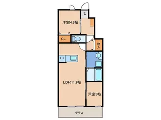 ARCBLISS津屋崎【1階】の間取り