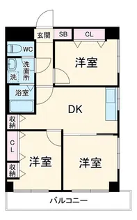 スカイハイツ清新【2階】の間取り