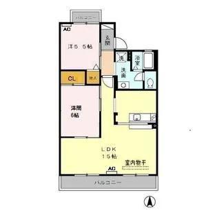 グランディールHAYASHI【2階】の間取り