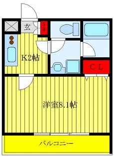 パインコート六番館【3階】の間取り