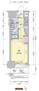 プレサンス大国町ラヴェニール【9階】の間取り
