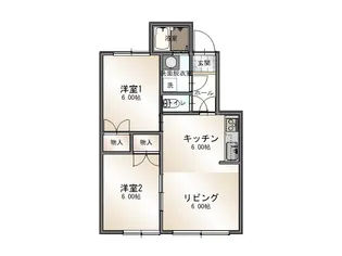 コーポツカサ【1階】の間取り