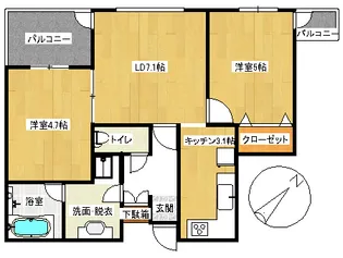リュクス墨田【4階】の間取り