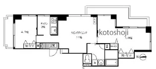ハイツ深川【4階】の間取り
