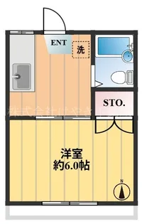 コーポエコー【1階】の間取り