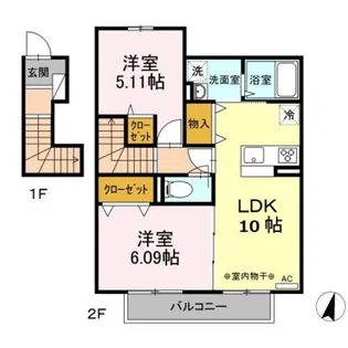 クレール湘南台V【2階】の間取り