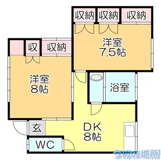 CUBE荒木【1階】の間取り