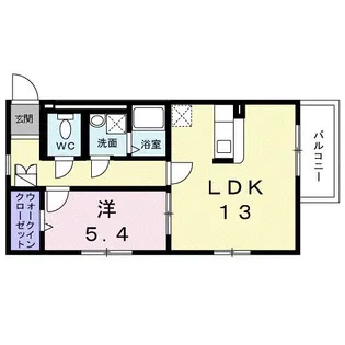 ティーダ【1階】の間取り