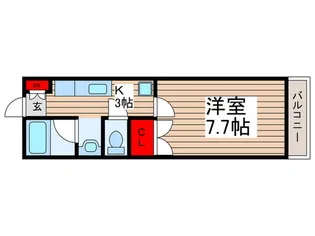竹の塚ベルメゾン【1階】の間取り
