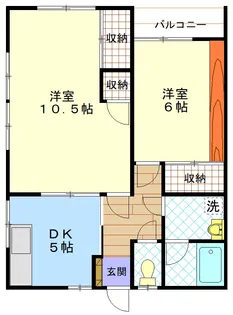 コーポブルースカイ【1階】の間取り