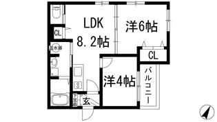 F asecia Olen(エフアセシアオレン)【3階】の間取り