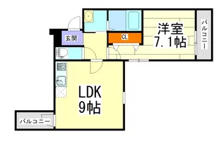フジパレス豊里II番館【3階】の間取り
