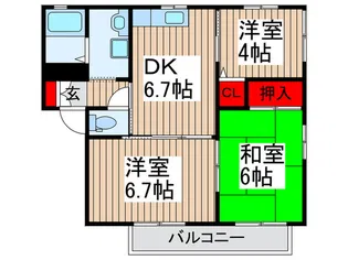 アムール2【1階】の間取り