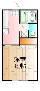 宮城県仙台市若林区二軒茶屋【アパート】の間取り