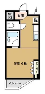 パラスト西原【8階】の間取り