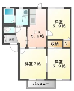 プリマベーラ鈴鹿III【2階】の間取り