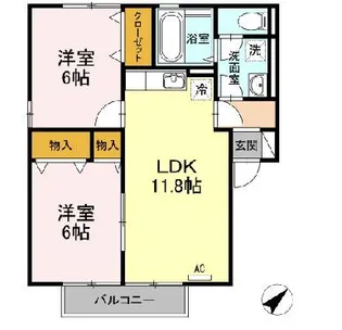 リヴェール・モリ C棟【2階】の間取り