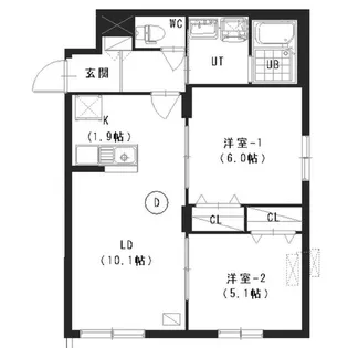 ラピスブラオ二十四軒【4階】の間取り