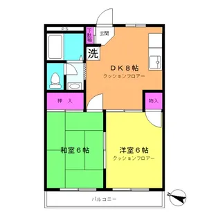 メゾン八木下【4階】の間取り