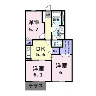 レッドローズ【1階】の間取り
