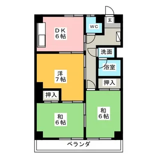 シャトー池花【4階】の間取り