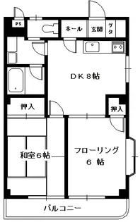 サニースポットII【1階】の間取り