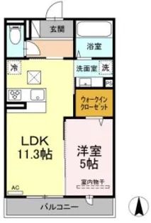 Clair楽々園【1階】の間取り