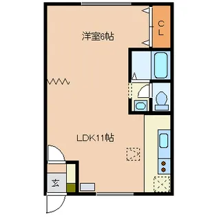 北海道上川郡鷹栖町北一条2【アパート】の間取り