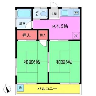 サンコーハイツ【2階】の間取り