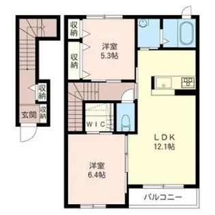 エスポワールおおたかA【2階】の間取り