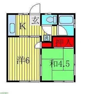 ハイツ都賀【1階】の間取り
