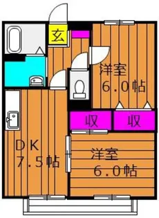 サンライフ玉島 B【2階】の間取り