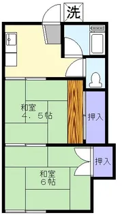 柴田コーポ【1階】の間取り