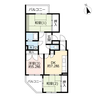 UR多摩ニュータウンリベレ向陽台【4階】の間取り