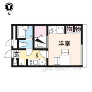 レオパレスあやめ池疋田【2階】の間取り