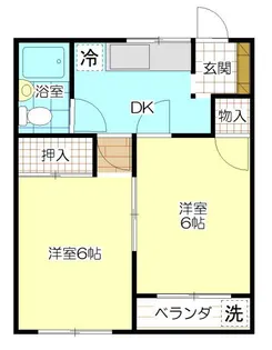 ハイツ森川1号館【1階】の間取り