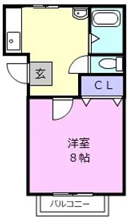 ハイツもみの木A棟【2階】の間取り