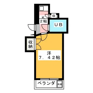 ハシモトコーポII【1階】の間取り