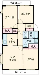 ルミエール緑岡 A【2階】の間取り