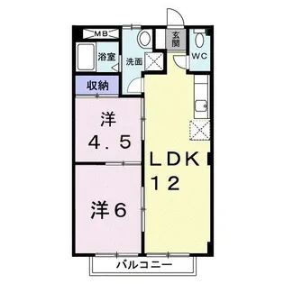 パトス鍋島【2階】の間取り