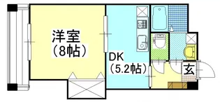 1DKの間取り画像