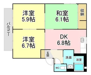 Vida Valuge A棟【2階】の間取り