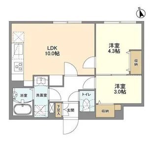 ウェルスクエア新宿戸山【2階】の間取り